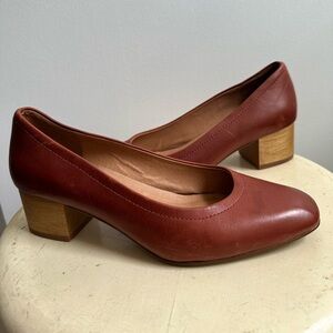 Madewell Raquel Pump Brown Leather W US Sz 5.5